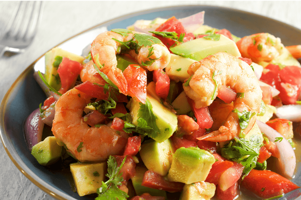 ensalada de gambas de Huelva