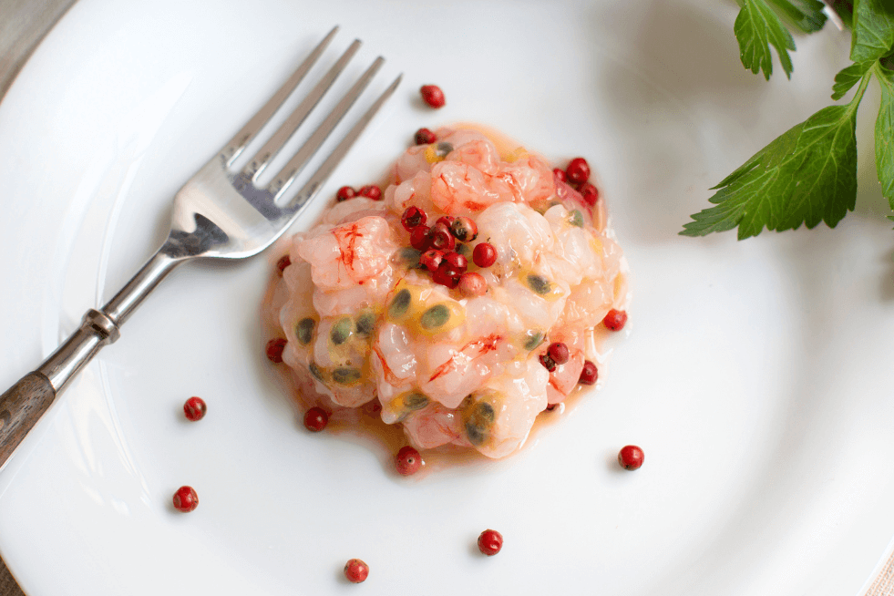 tartar de gambas de Huelva